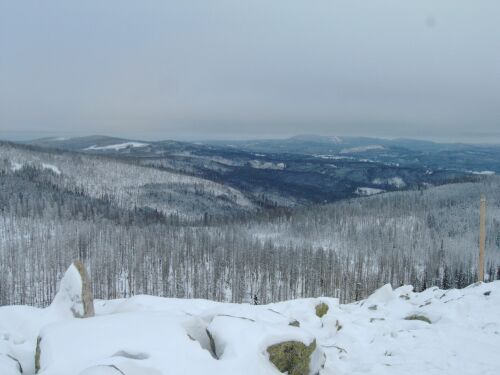 der Lusen im Winter - mit herrlicher Fernsicht